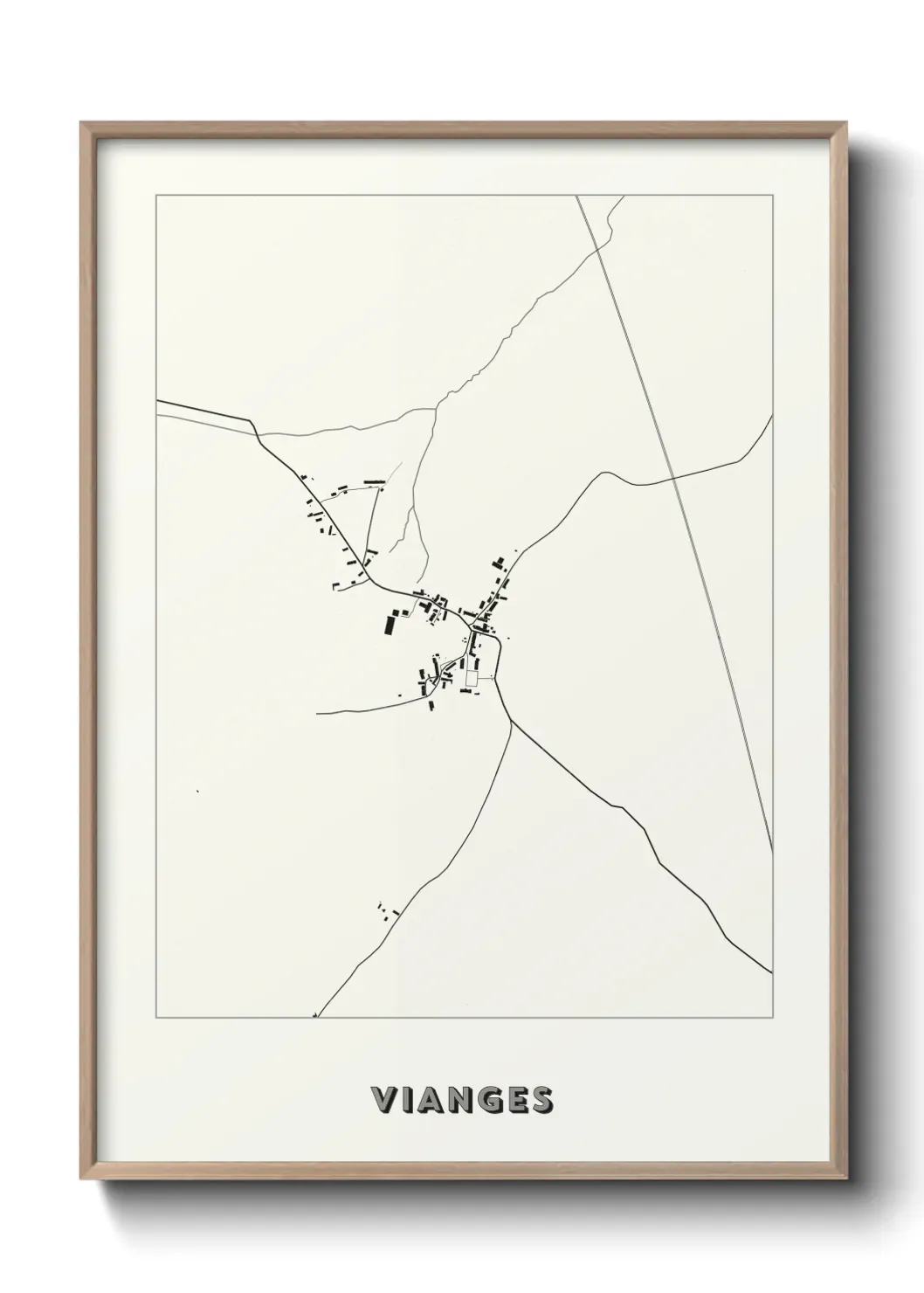 Un poster carte Vianges