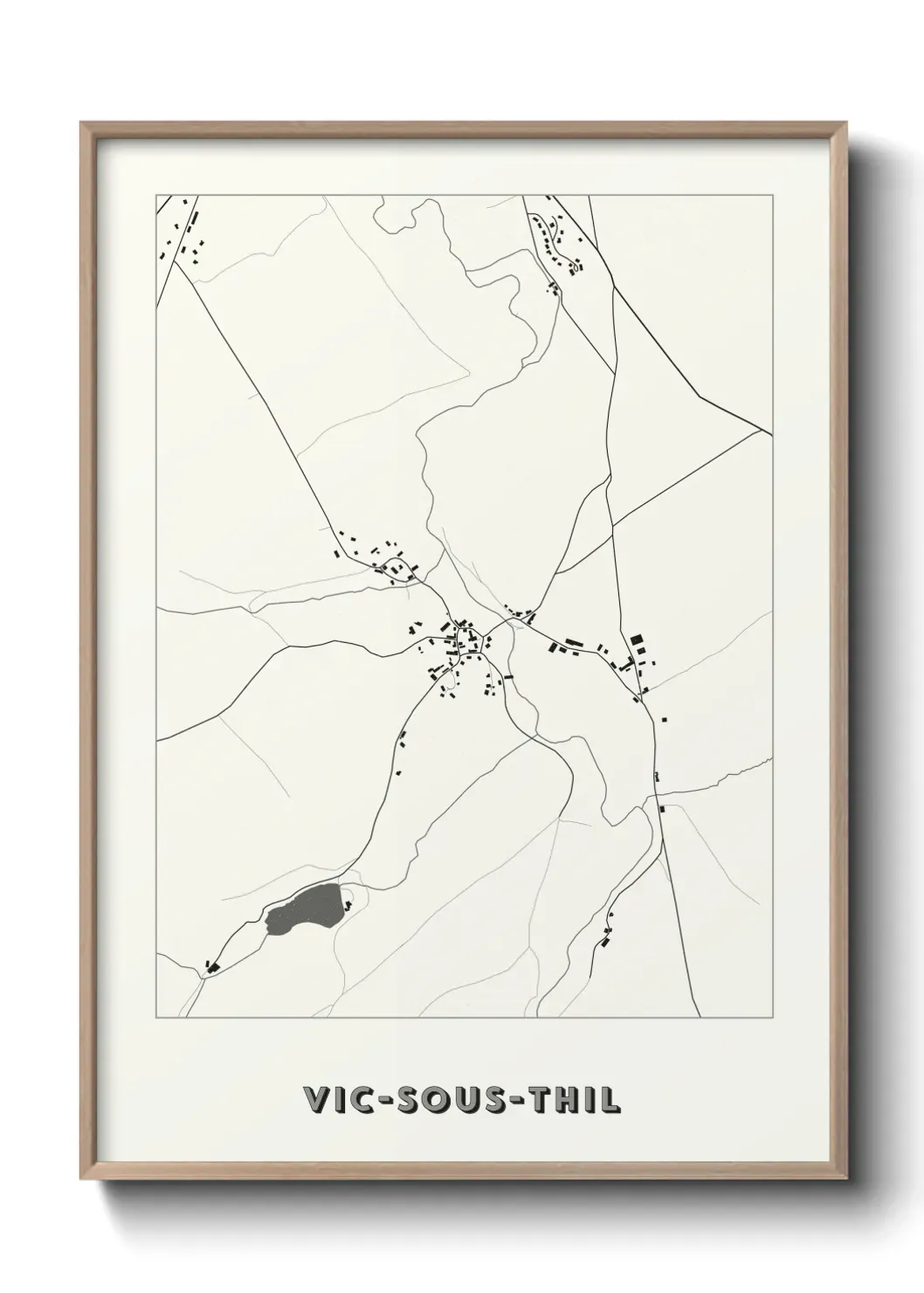Un poster carte Vic-sous-Thil