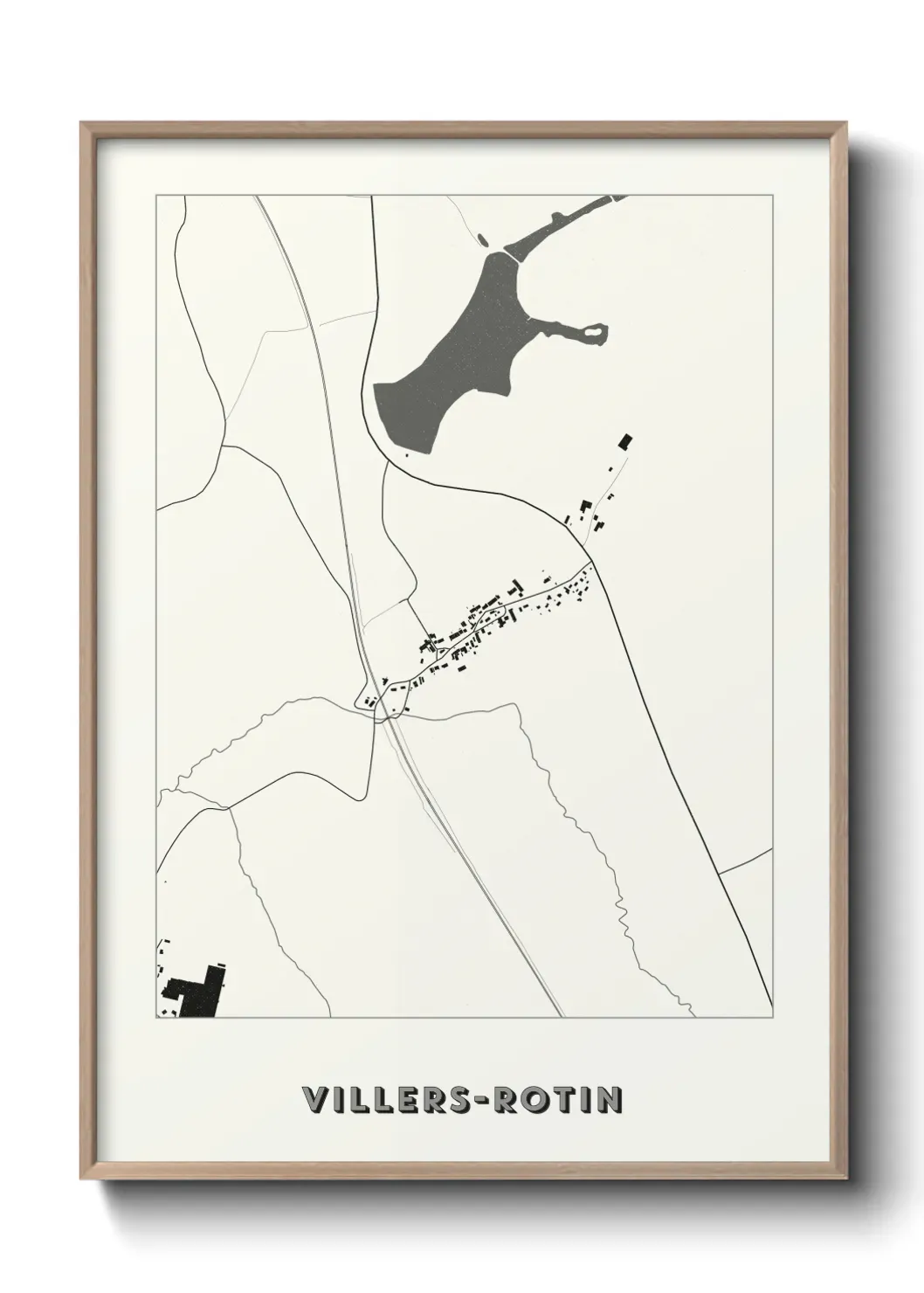 Un poster carte Villers-Rotin