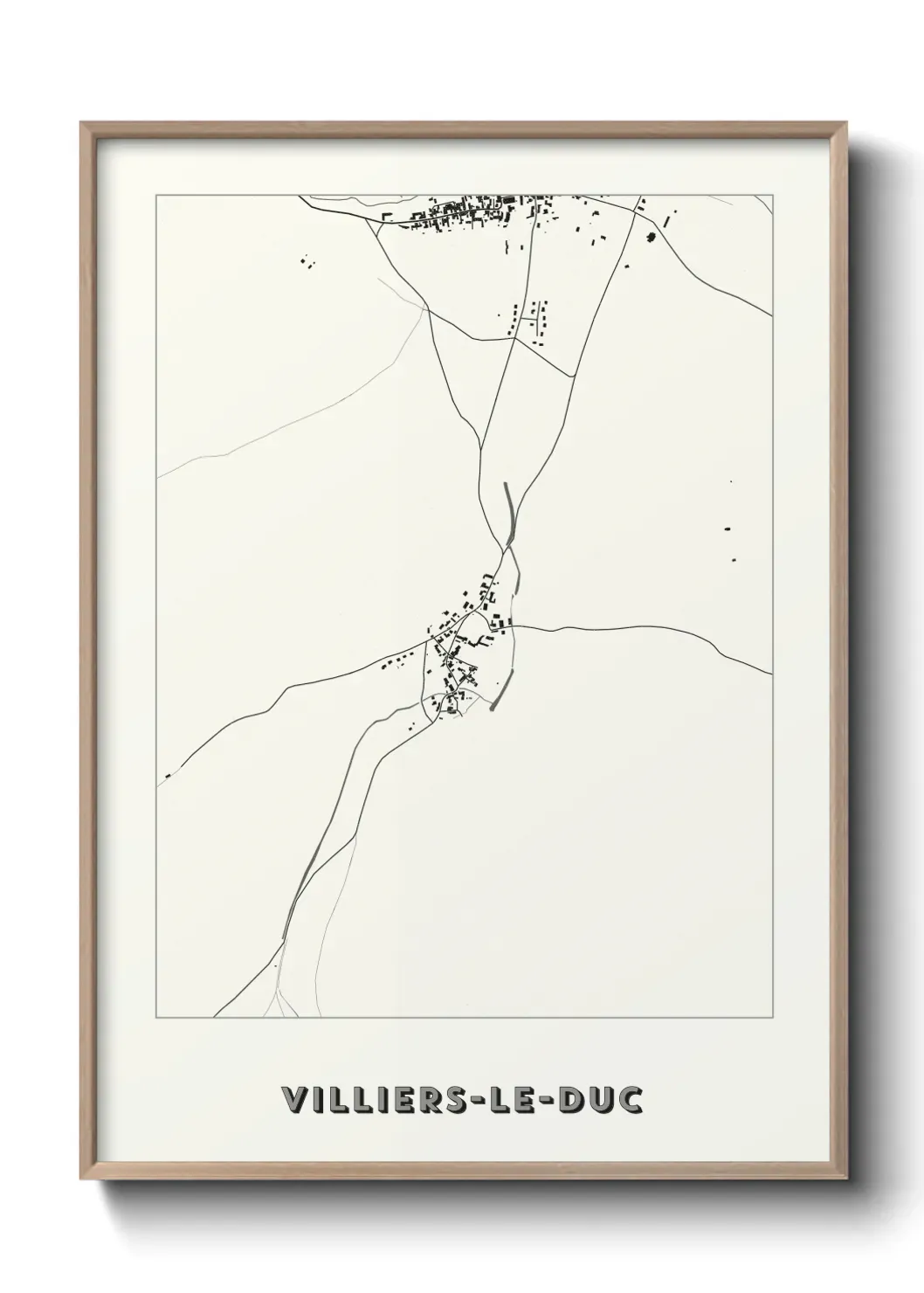 Un poster carte Villiers-le-Duc