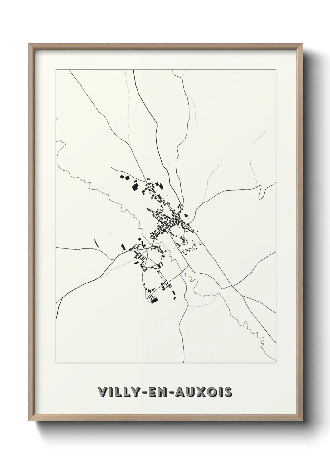 Un poster carte Villy-en-Auxois
