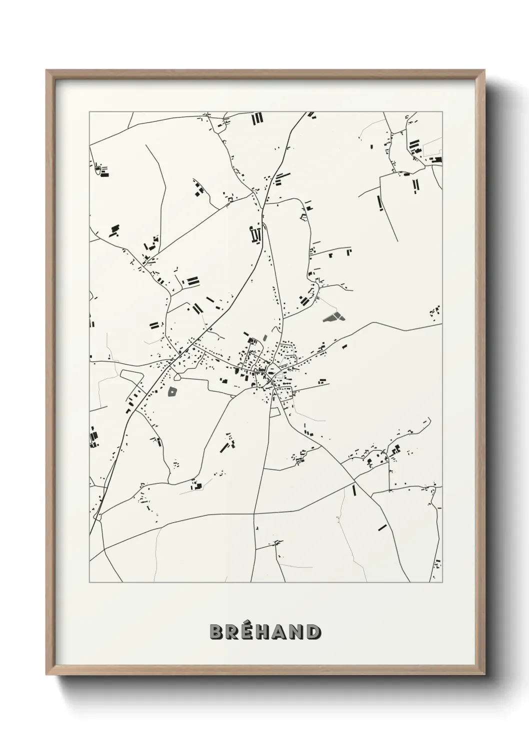 Un poster carte Bréhand