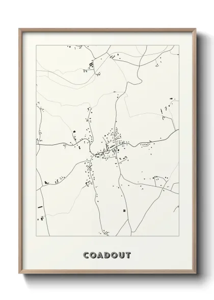 Une affiche de carte sur Coadout