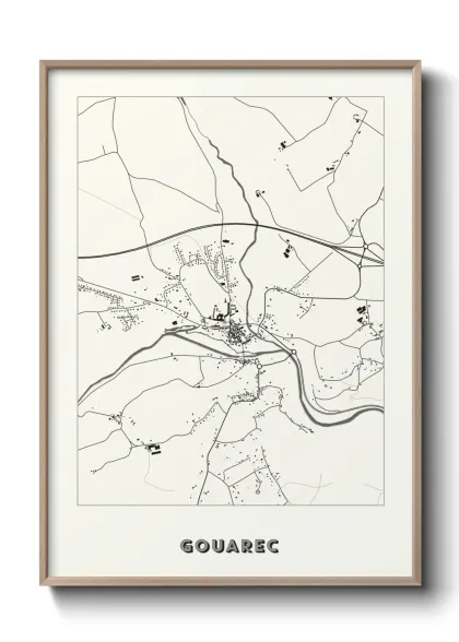 Une affiche de carte sur Gouarec