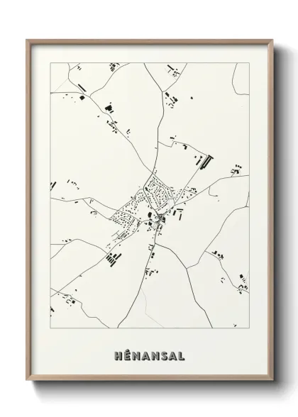 Une affiche de carte sur Hénansal