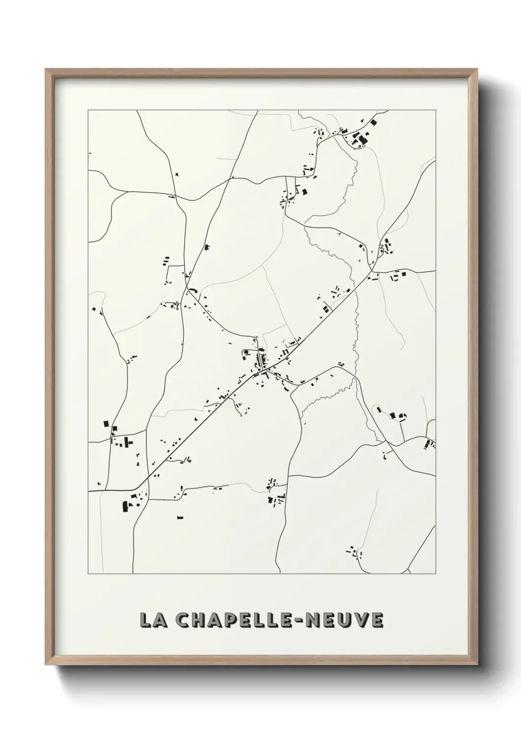Un poster carteLa Chapelle-Neuve