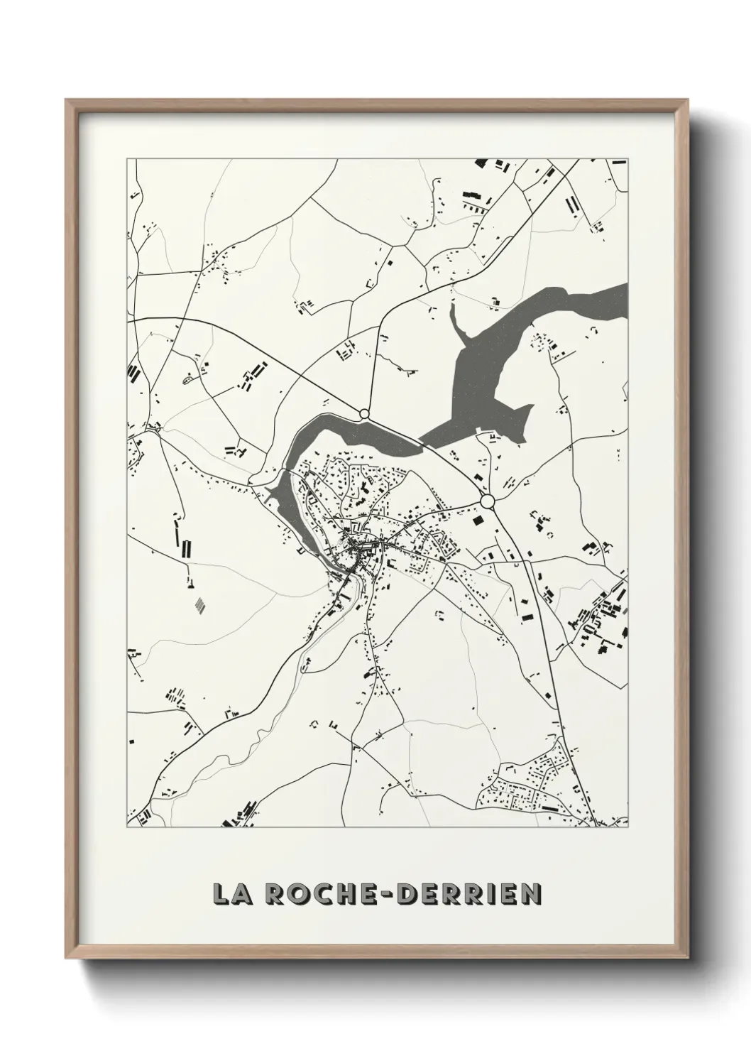 Un poster carte La Roche-Derrien