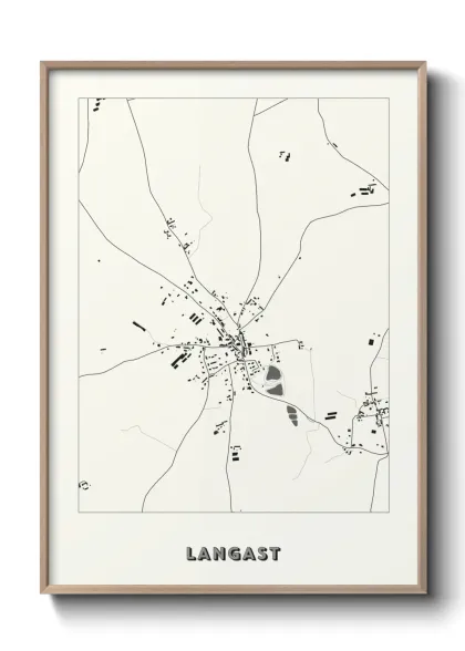 Une affiche de carte sur Langast