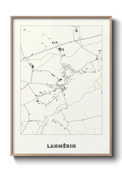 Une affiche de carte sur Lanmérin