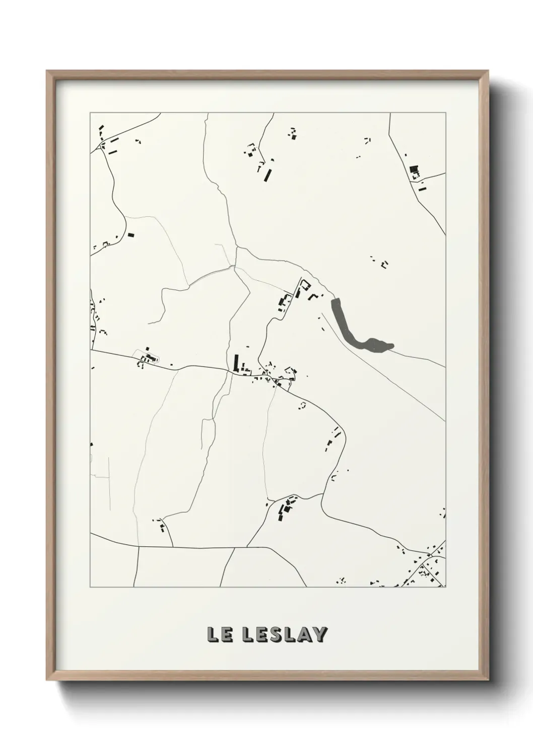 Un poster carte Le Leslay