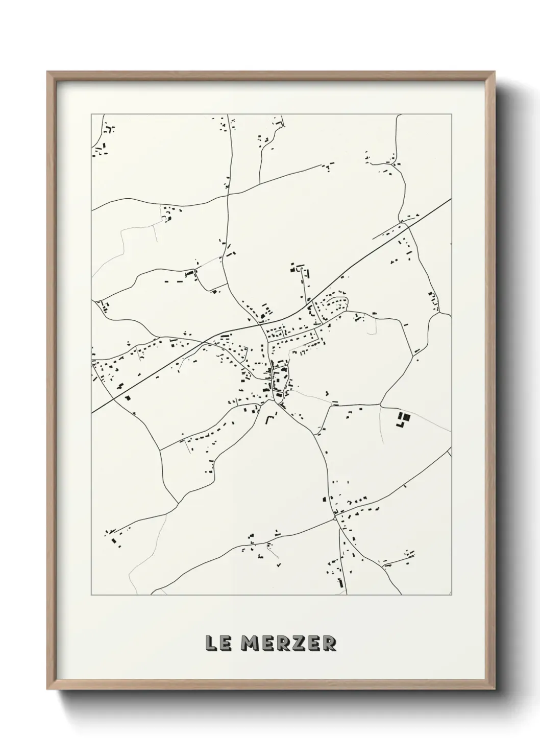 Un poster carte Le Merzer