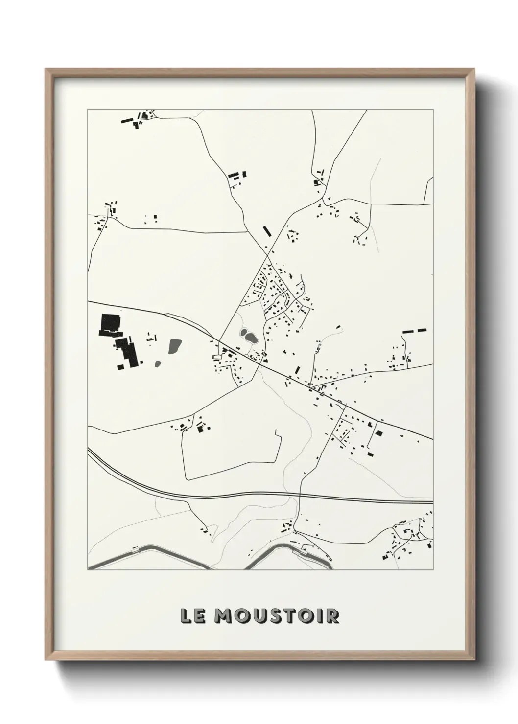 Un poster carte Le Moustoir