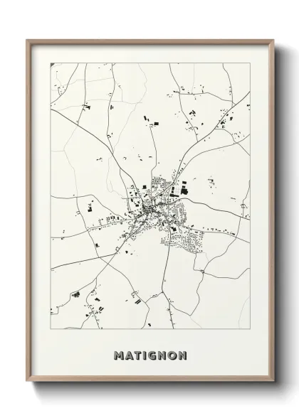 Une affiche de carte sur Matignon