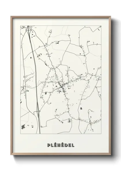 Une affiche de carte sur Pléhédel
