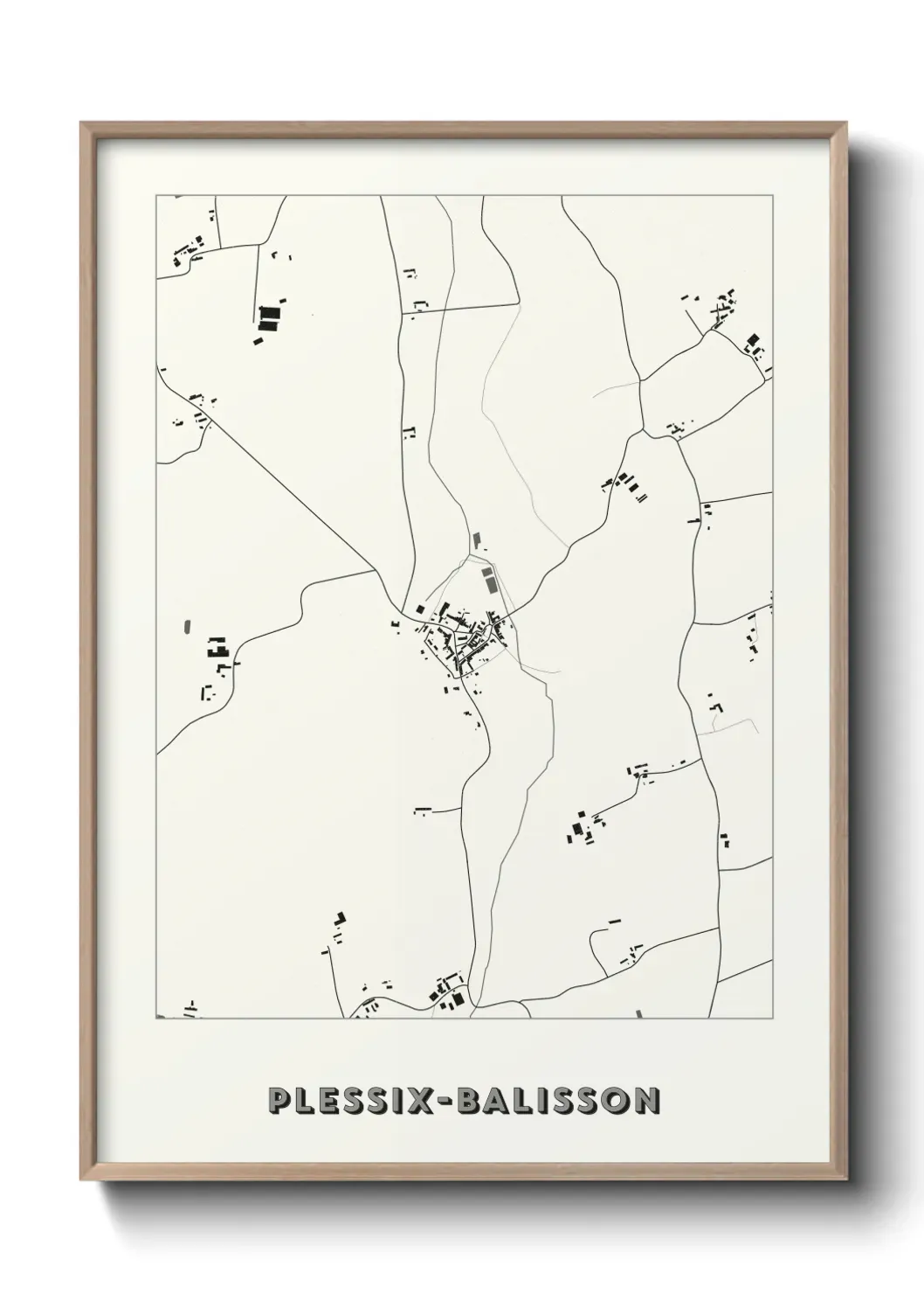 Un poster carte Plessix-Balisson