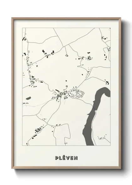 Une affiche de carte sur Pléven