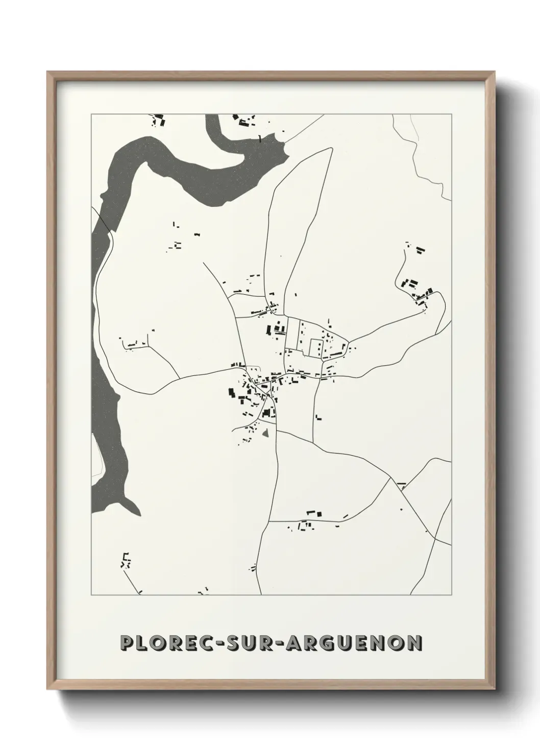Un poster carte Plorec-sur-Arguenon