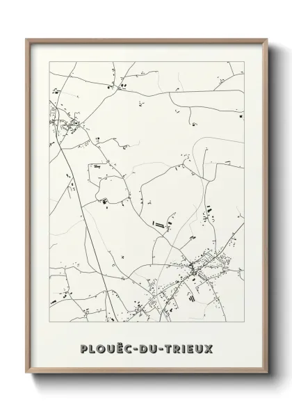 Une affiche de carte sur Plouëc-du-Trieux