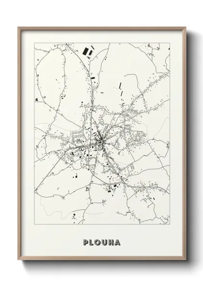 Une affiche de carte sur Plouha