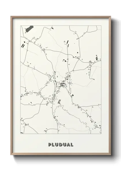 Une affiche de carte sur Pludual