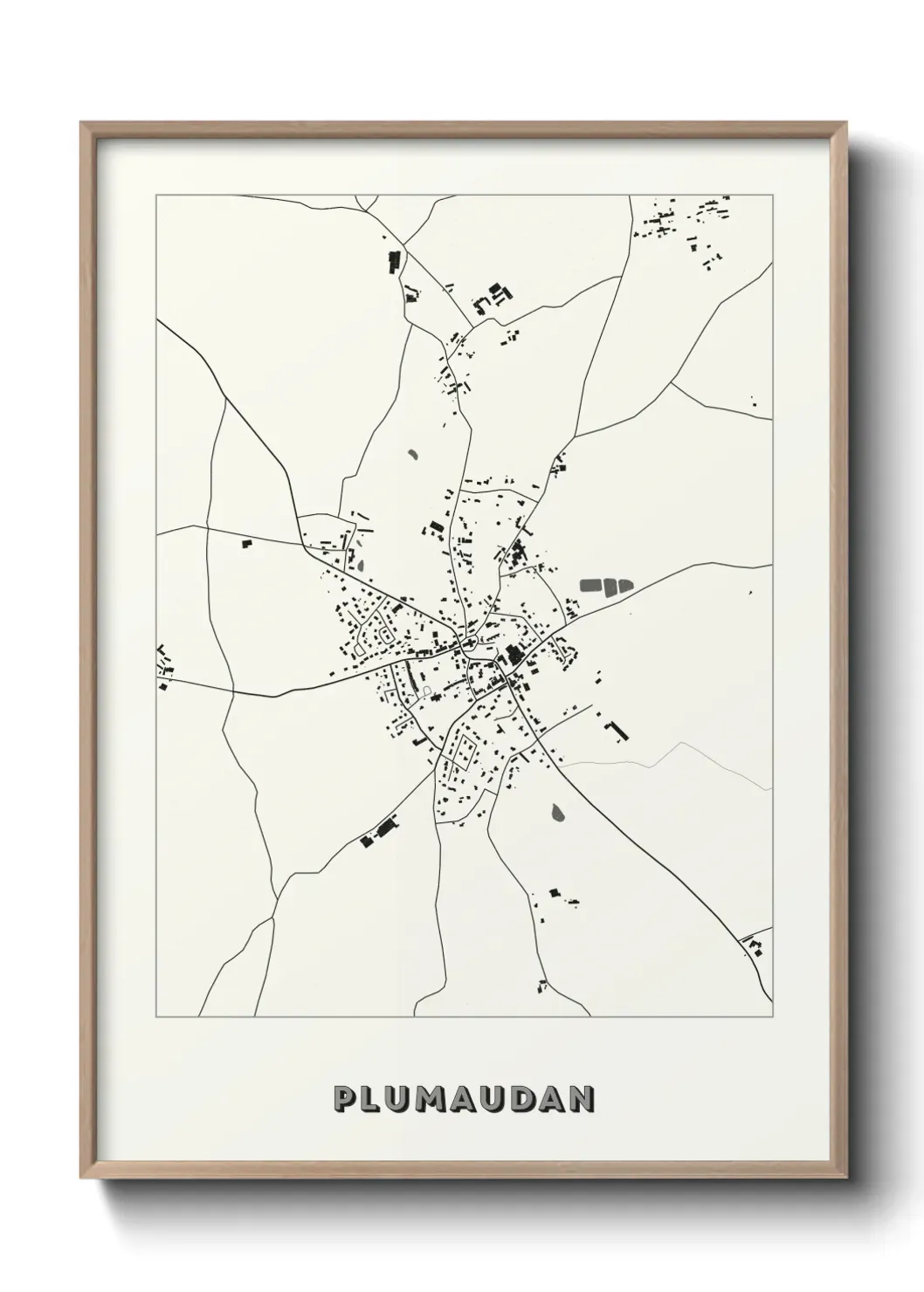 Un poster carte Plumaudan