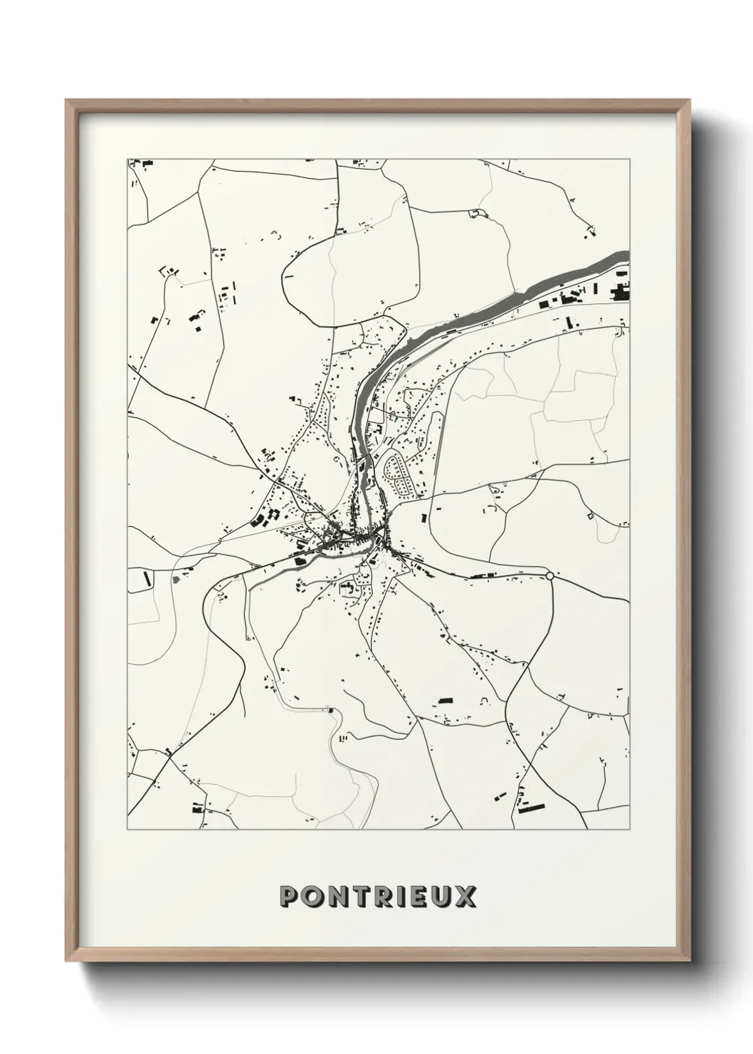 Un poster carte Pontrieux