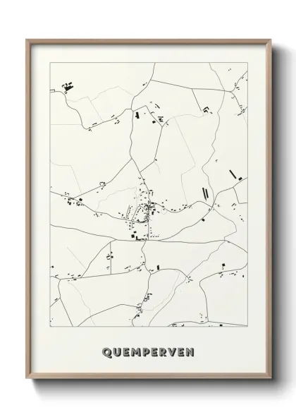 Une affiche de carte sur Quemperven