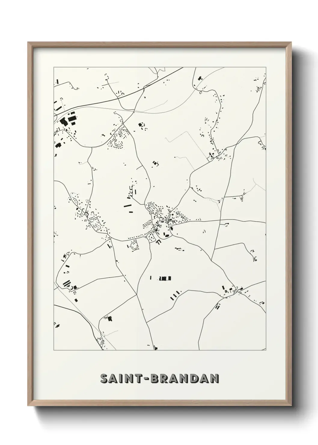 Un poster carte Saint-Brandan