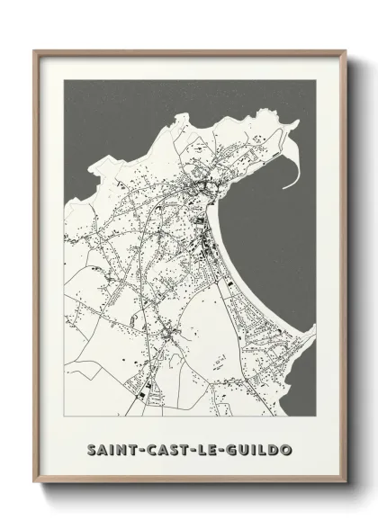Une affiche de carte sur Saint-Cast-le-Guildo