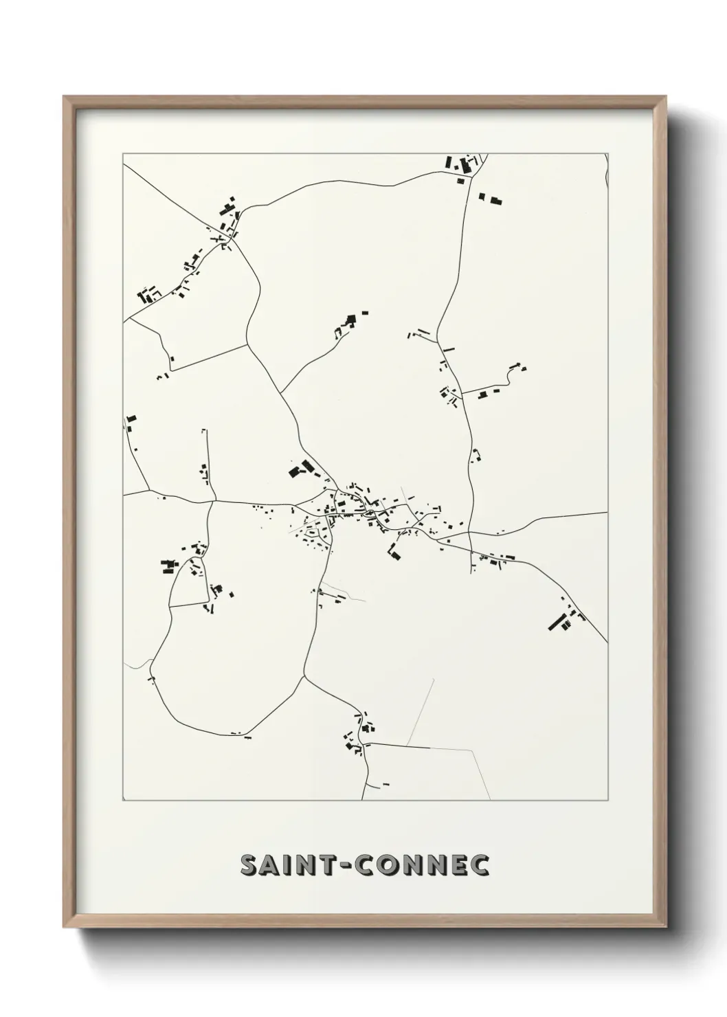 Un poster carte Saint-Connec