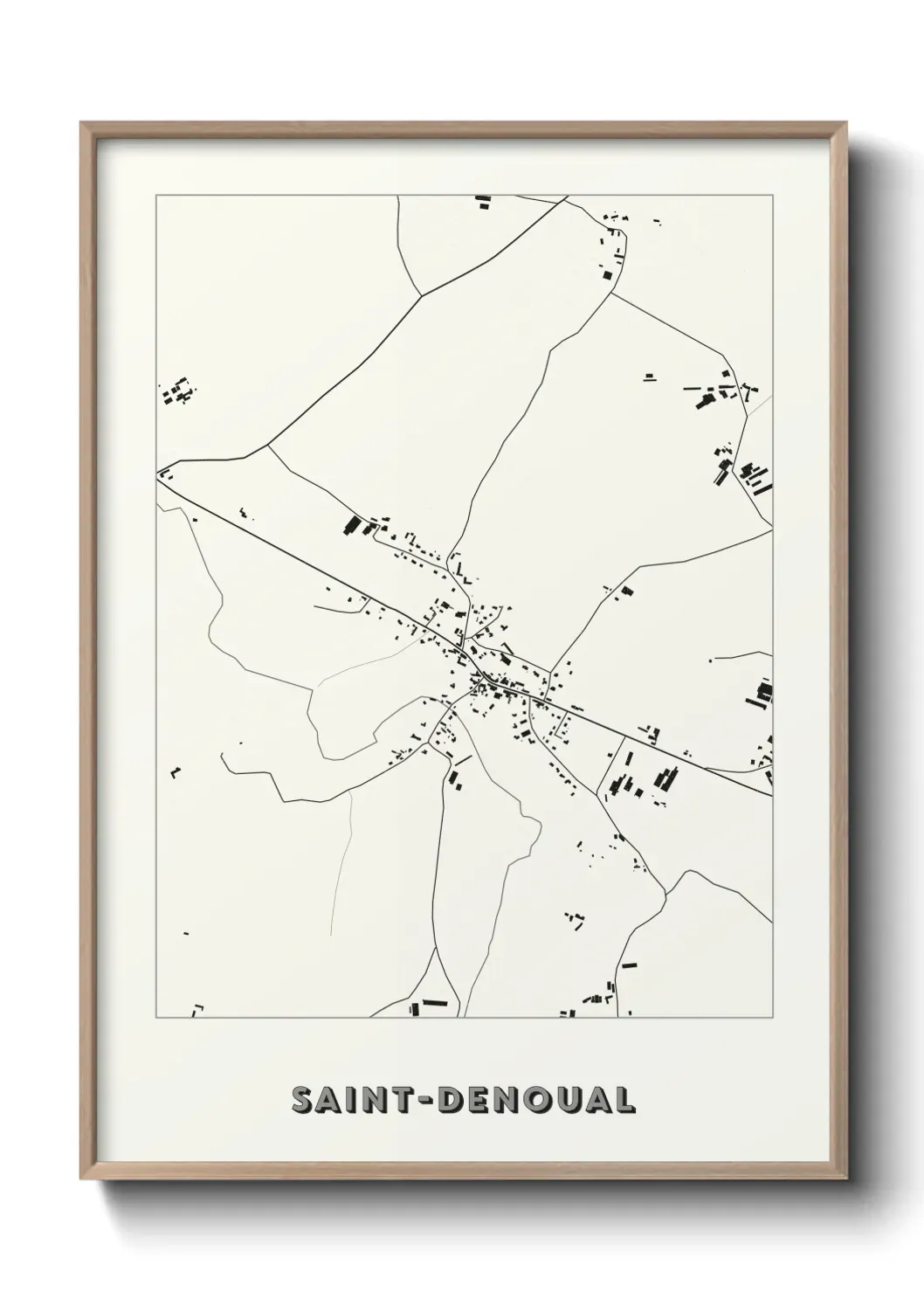 Un poster carte Saint-Denoual