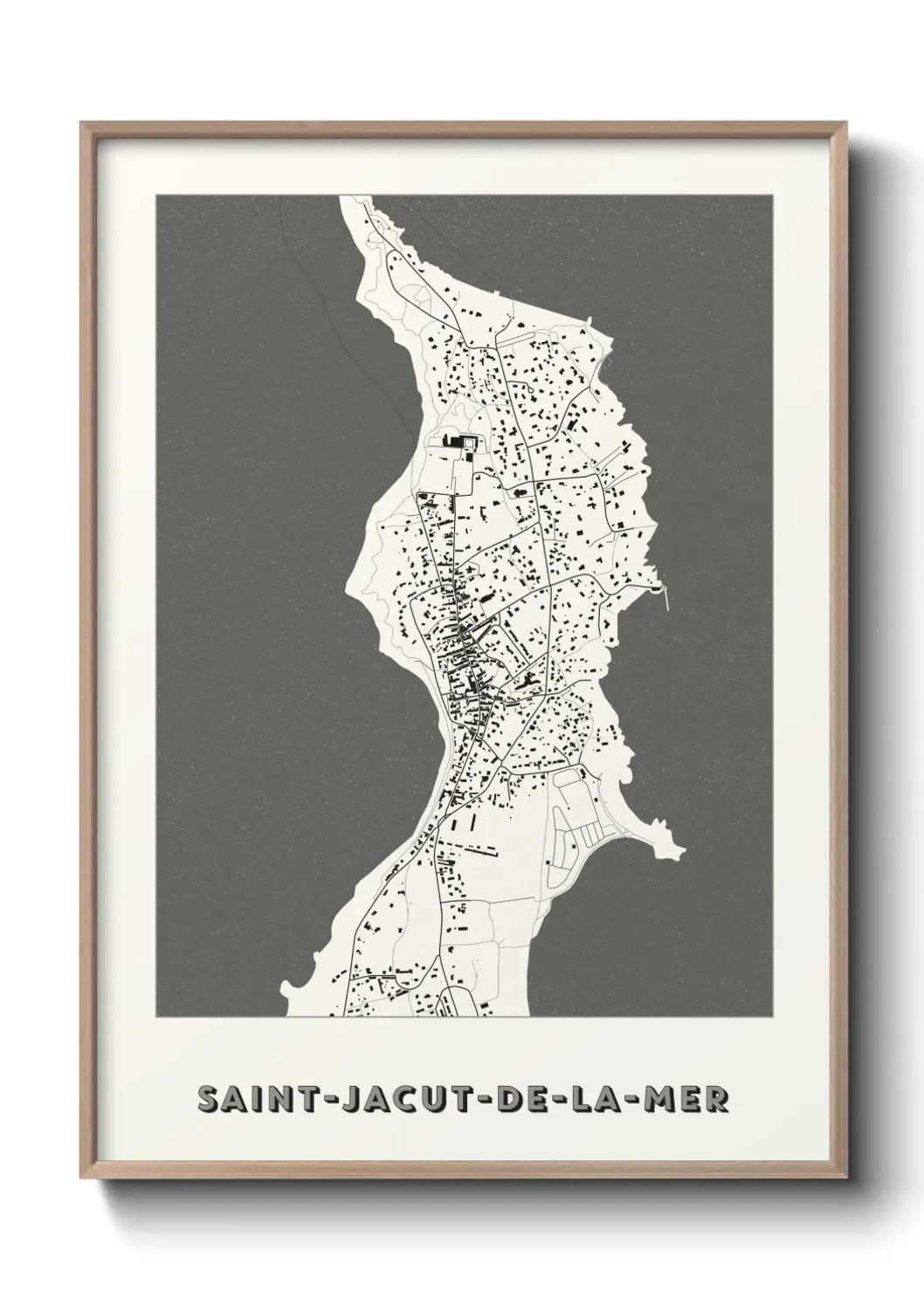 Un poster carte Saint-Jacut-de-la-Mer