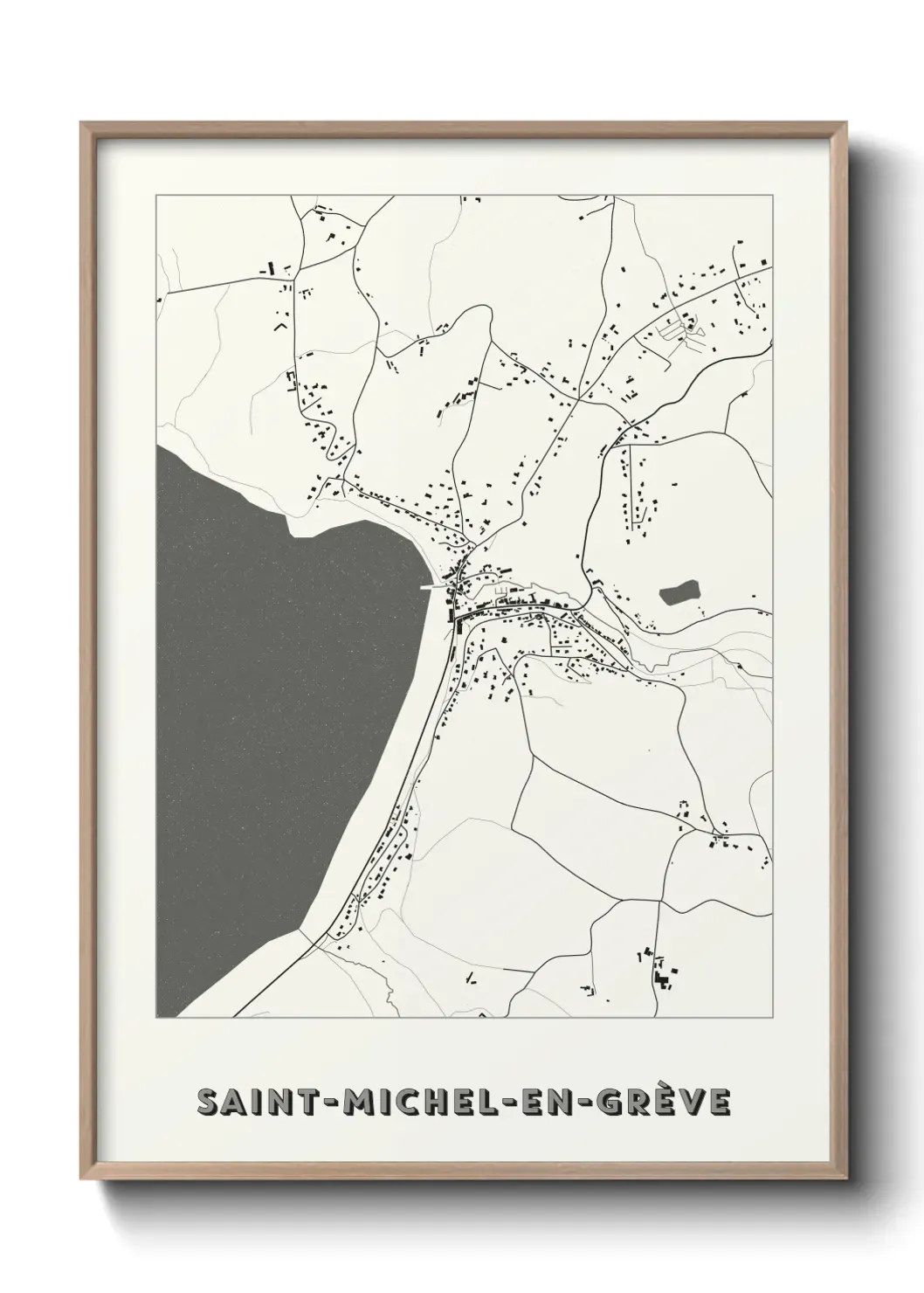 Un poster carte Saint-Michel-en-Grève