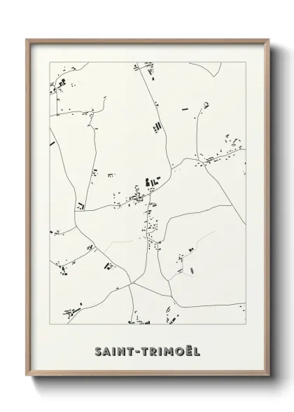 Une affiche de carte sur Saint-Trimoël