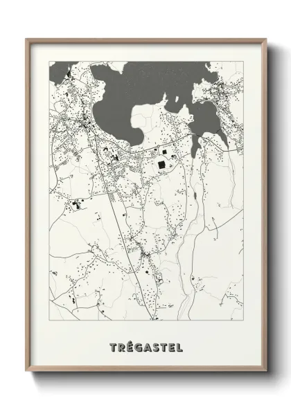 Une affiche de carte sur Trégastel