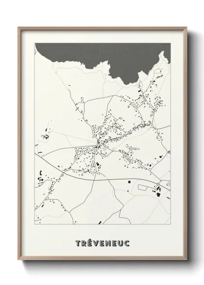 Une affiche de carte sur Tréveneuc