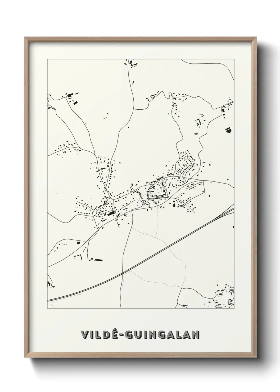 Un poster carte Vildé-Guingalan