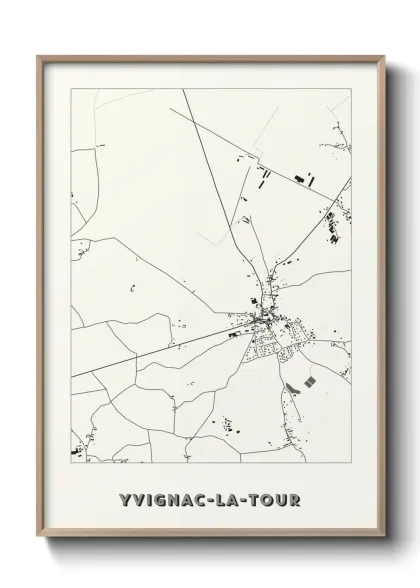 Une affiche de carte sur Yvignac-la-Tour