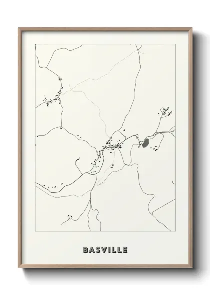 Une affiche de carte sur Basville
