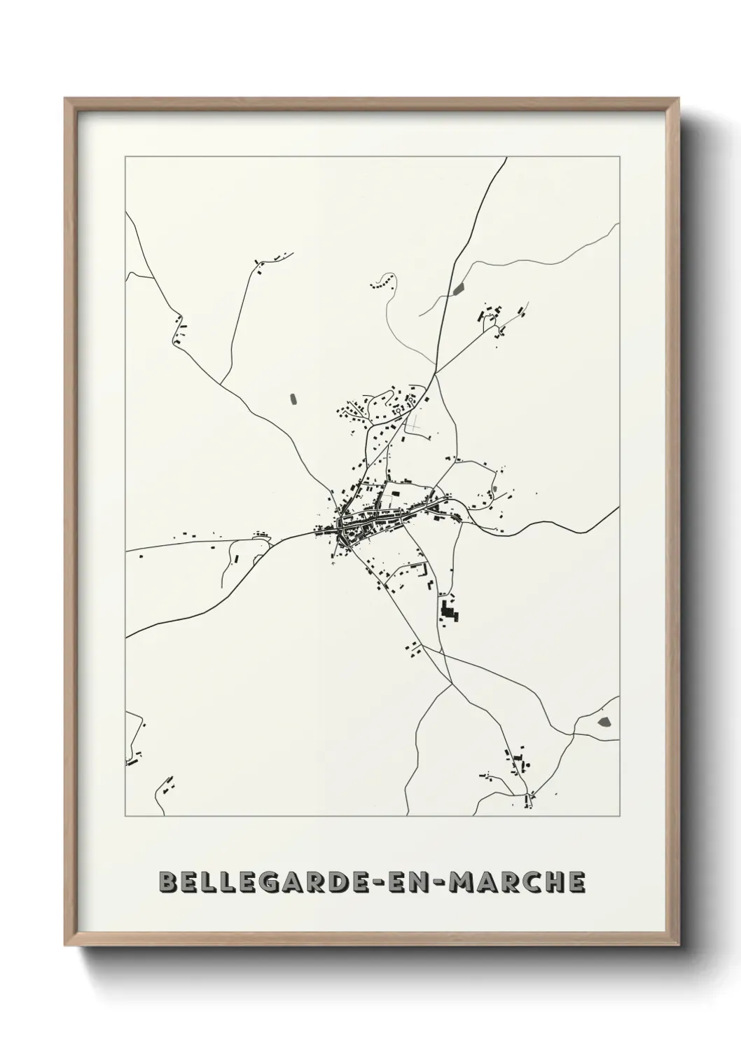 Un poster carte Bellegarde-en-Marche