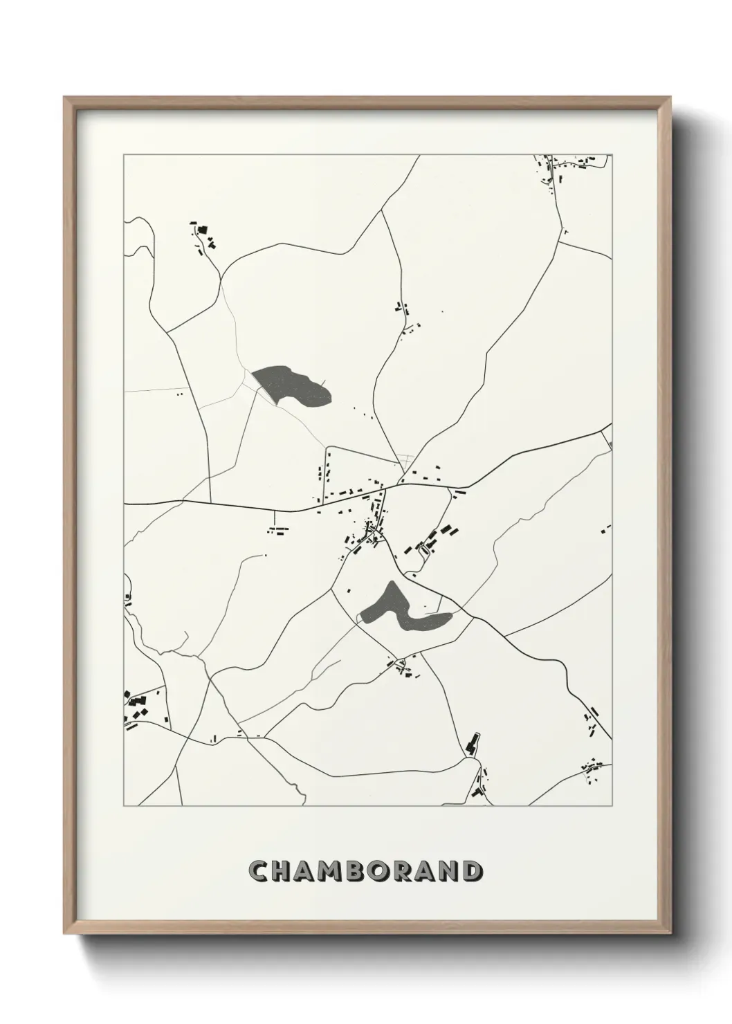 Un poster carte Chamborand