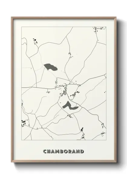 Une affiche de carte sur Chamborand