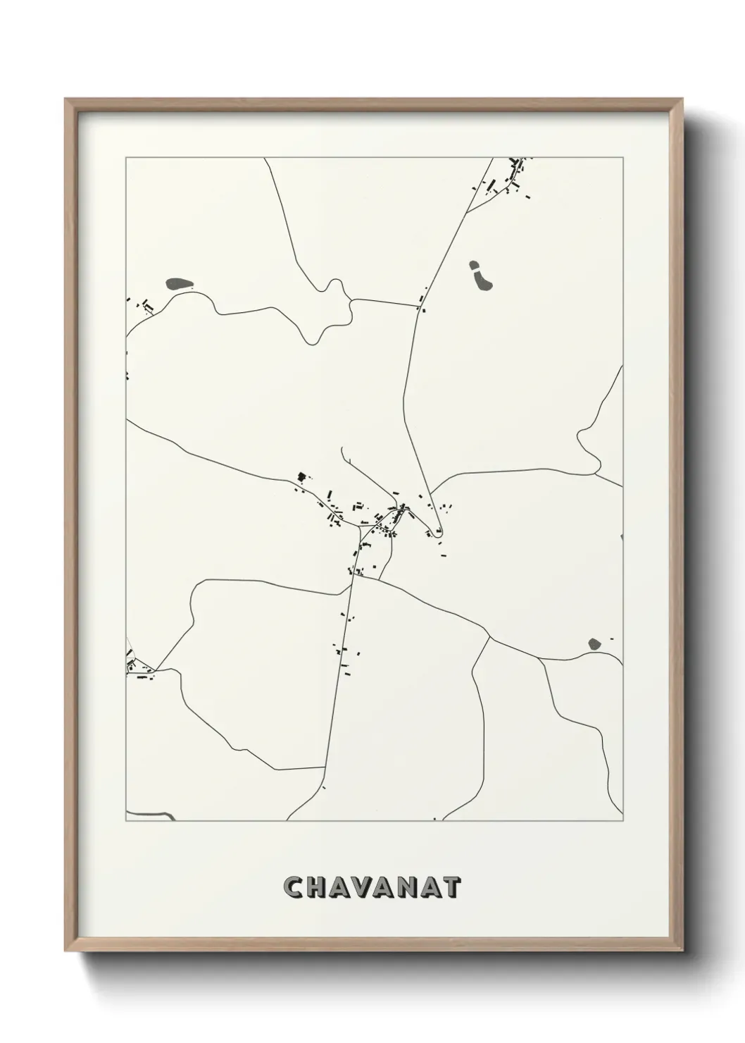 Un poster carte Chavanat