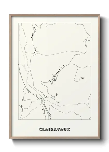 Une affiche de carte sur Clairavaux