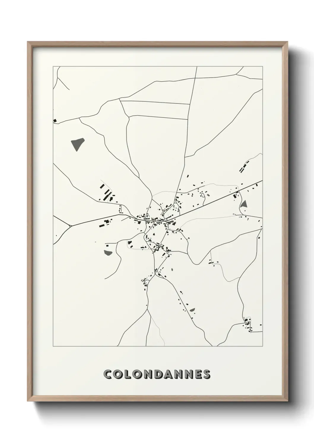 Un poster carte Colondannes