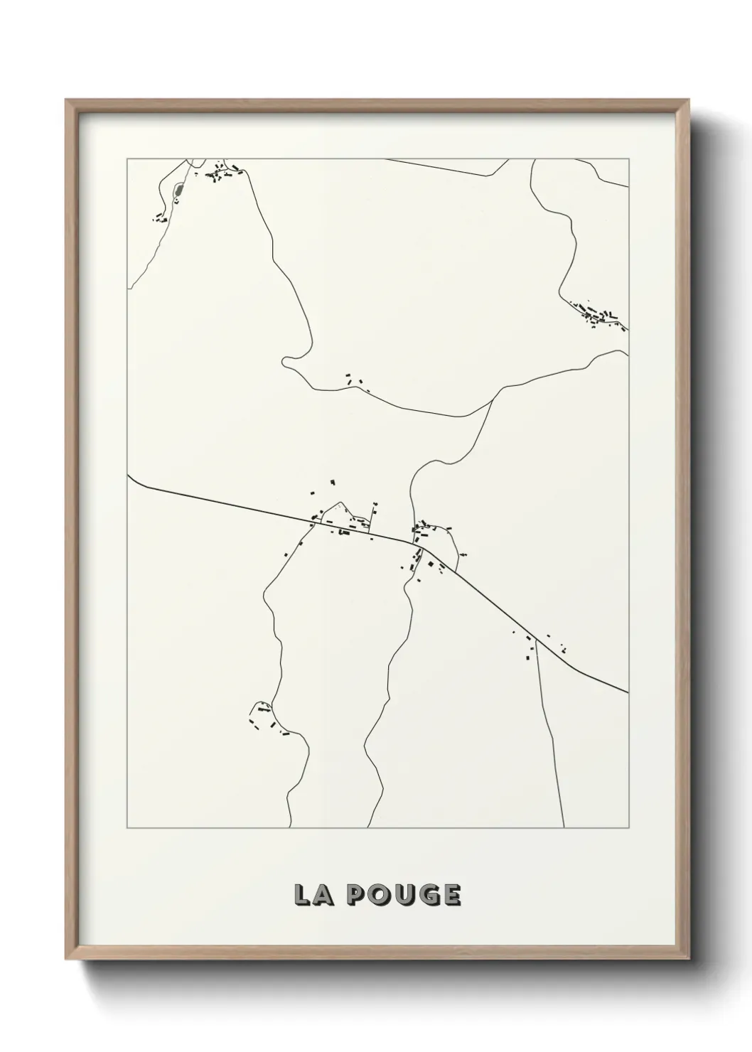 Un poster carte La Pouge