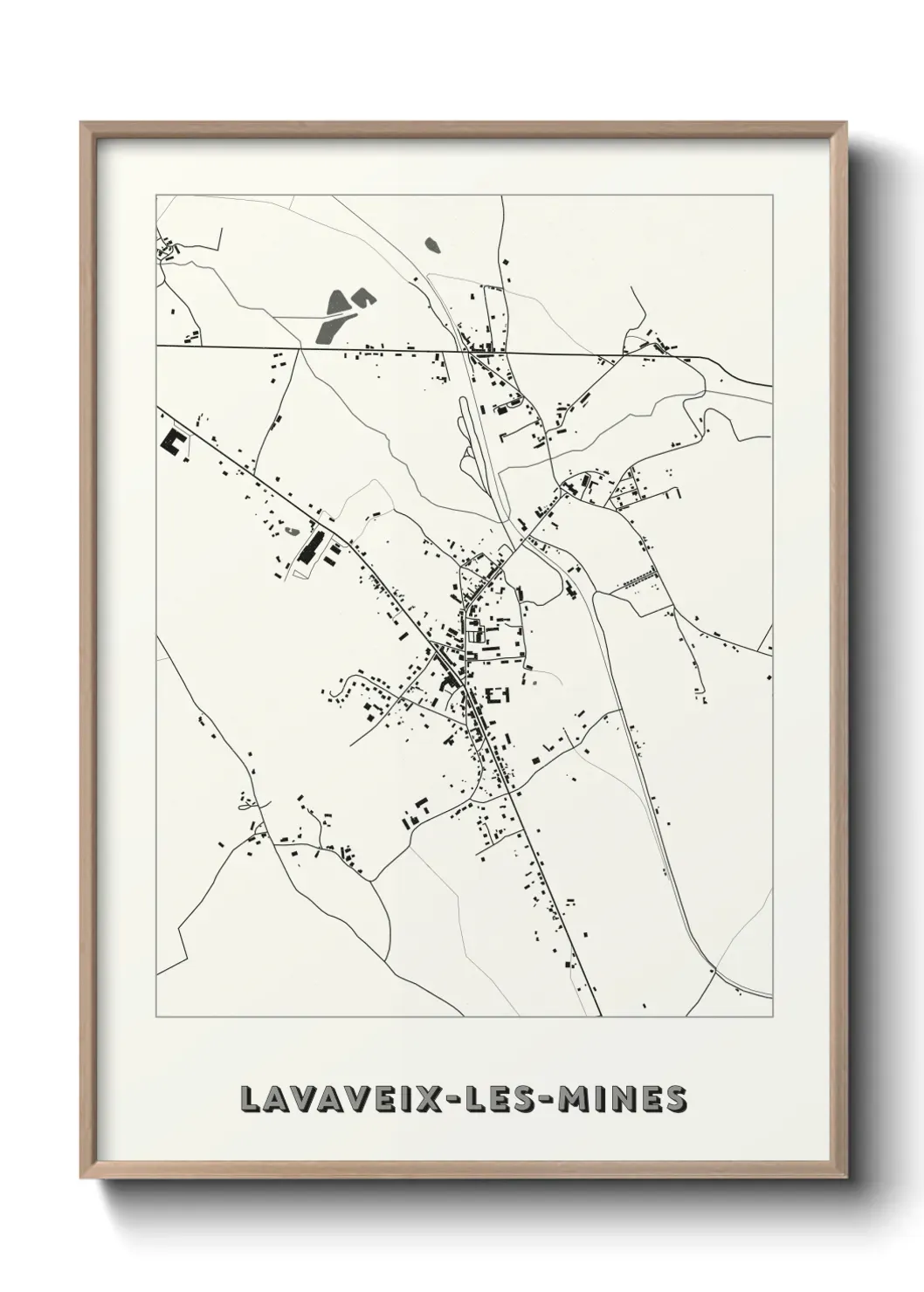 Un poster carte Lavaveix-les-Mines