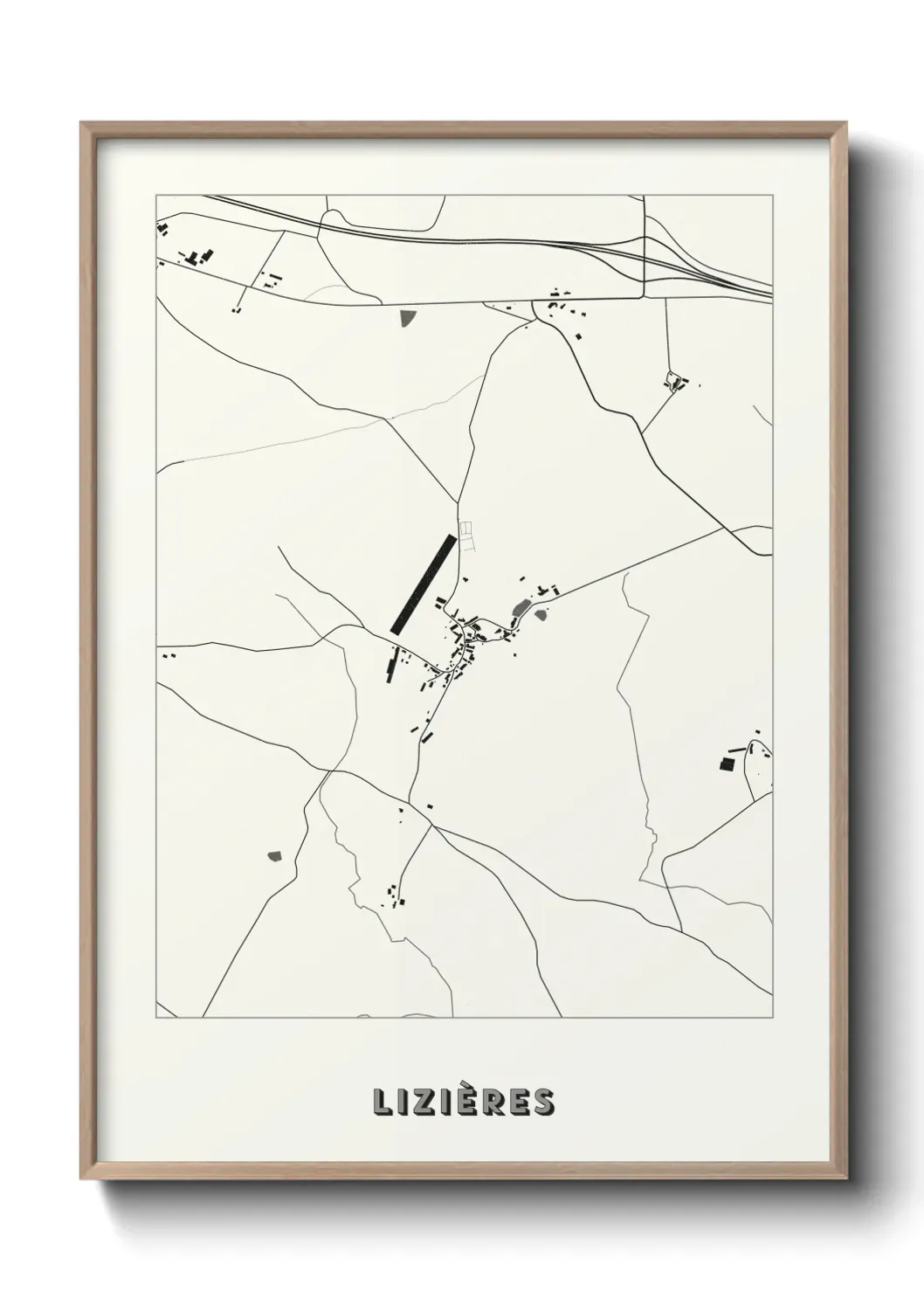 Un poster carte Lizières