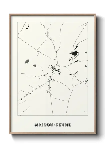 Une affiche de carte sur Maison-Feyne