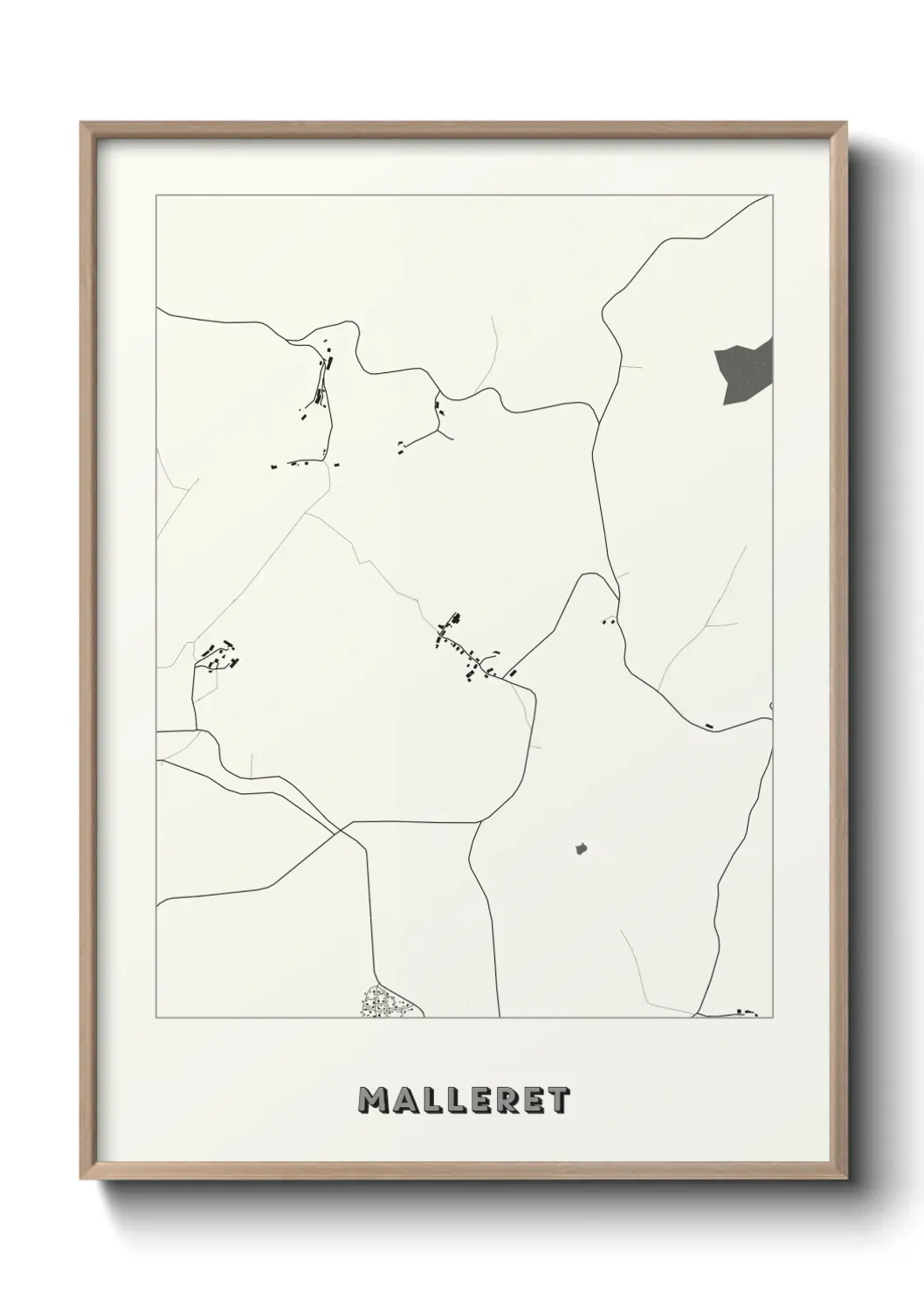 Un poster carte Malleret